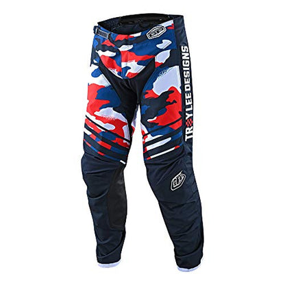 Troy Lee Designs Mens | Off-Road | Motocross | GP Pant Formula Camo (Navy/Red, 28)