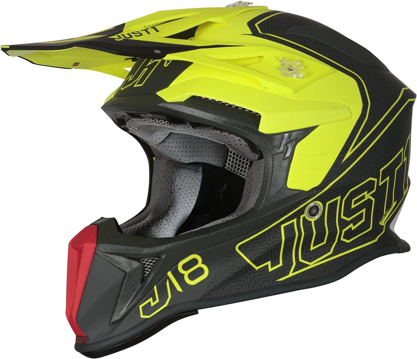 JUST 1 J18 Fiberglass Shell MX Off-Road Motocross Motorcycle Helmet