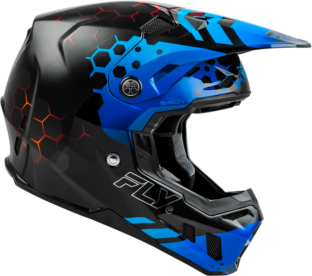 FLY Racing Adult Formula CC Tektonic Helmet (Black/Blue/Red) - Large