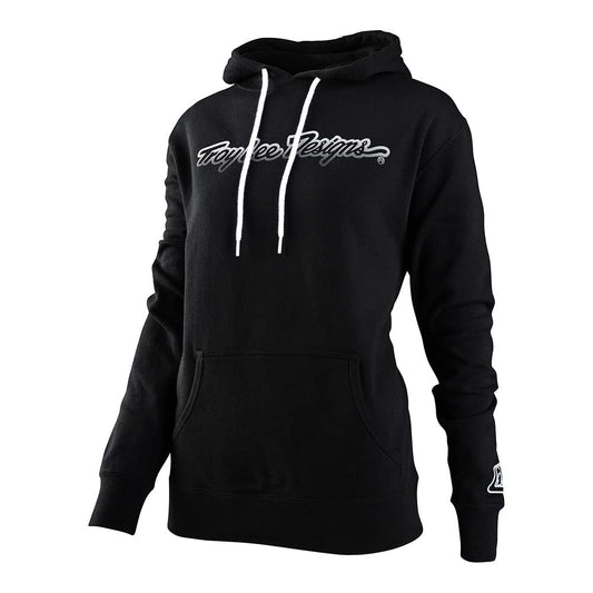 Troy Lee Designs Motocross/Bike Racing Pullover Hoodie for Women, Signature Black, X-Large