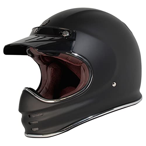 TORC T3 Retro Motorcycle Helmet (Matte Black) - Small