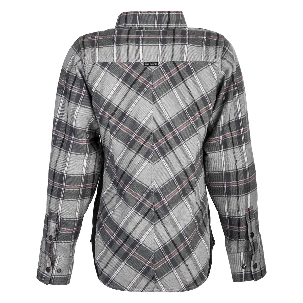 Highway 21 Women's Rogue Motorcycle Flannel Shirt (Pink/Grey)