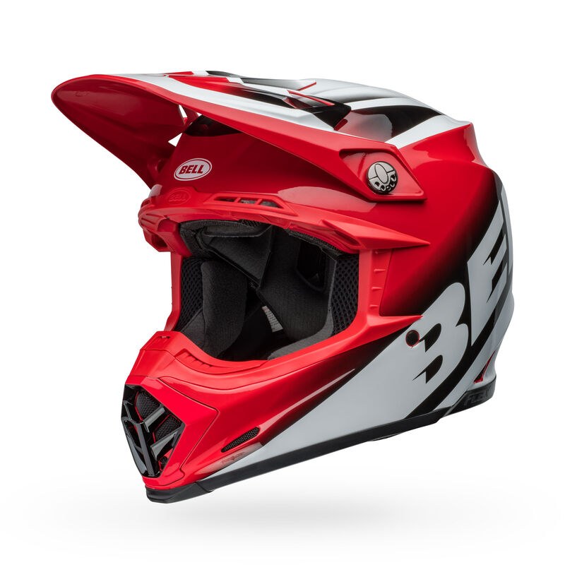 Bell Moto-9S Flex Helmets (Rail Gloss Red/White)