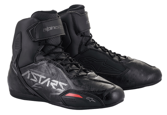 Alpinestars Faster-3 Motorcycle Shoes (Black Gunmetal)