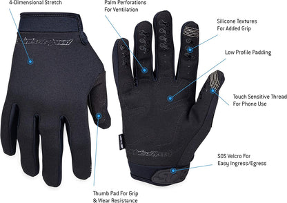 Saints of Speed Motorcycle Gloves (Blackout II) - XL