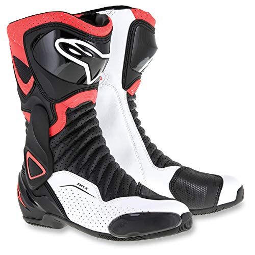 Alpinestars SMX-6 V2 Vented Boots (Black/Red Flo/White) Size 46