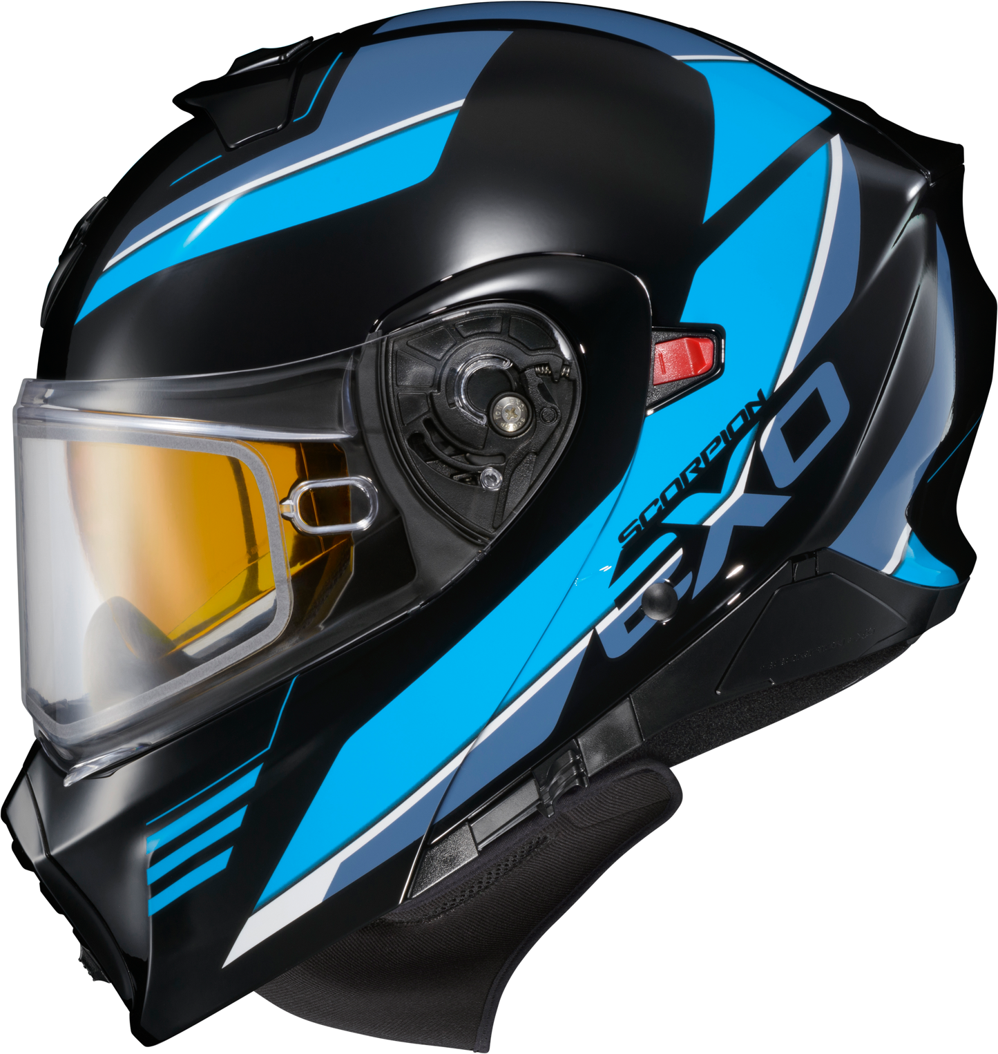 Exo Gt930 Cold Weather Helmet Modulus Blk/Blu Md (Dual Pane)