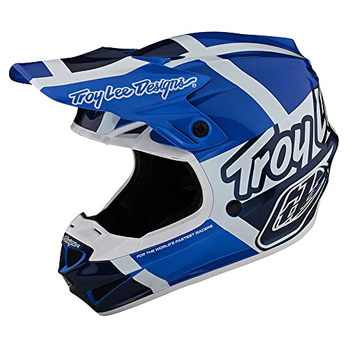 Troy Lee Designs SE4 Polyacrylite Midnight Motocross Helmet Youth  (Blue)