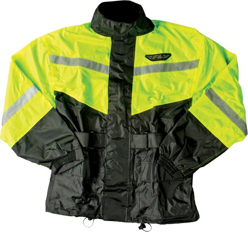 Fly Racing Two-Piece Motorcycle Rain Suit (Black/HI-VIZ Yellow)