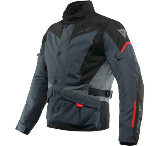 Dainese Tempest 3 D Dry Jacket - Ebony/Black/Lava Red - Size 50