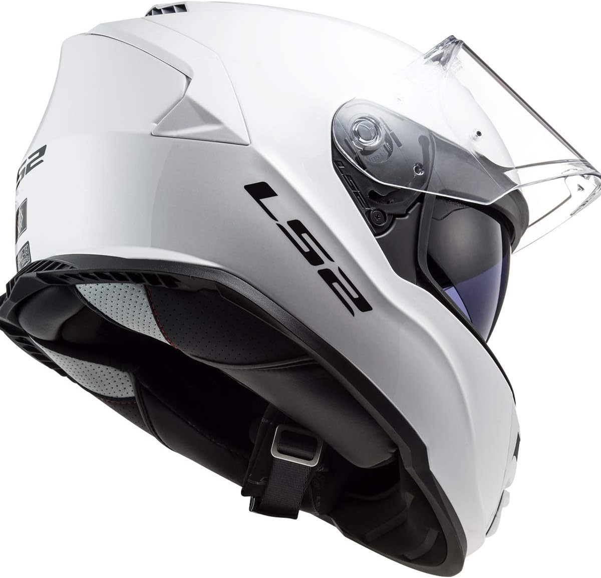 LS2 Assault Full Face Motorcycle Helmet W/SunShield (Gloss White)