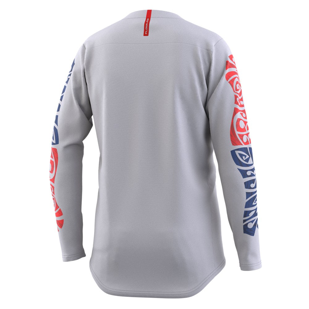 Troy Lee Designs Youth Flowline Long Sleeve Jersey (Tripper Cement) - XS