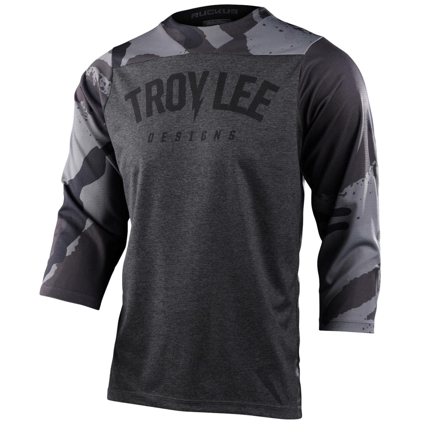 Troy Lee Designs Men's 3/4 Sleeve Ruckus Jersey (Camber Camo) - Black Heather