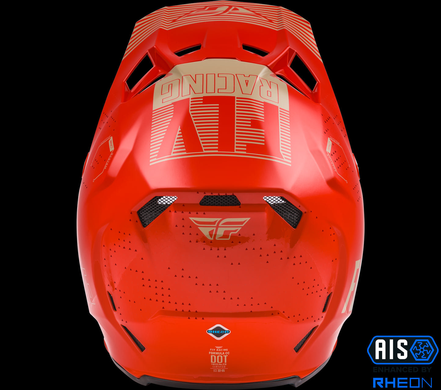 Fly Racing Formula CC Primary Helmet (Red / Khaki) - 2XL