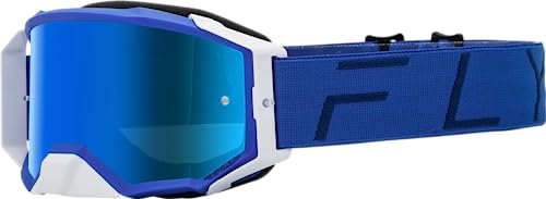 Fly Racing 2024 Adult Zone Pro Goggle (Blue w/ Sky Blue Mirror/Sky Blue Lens)