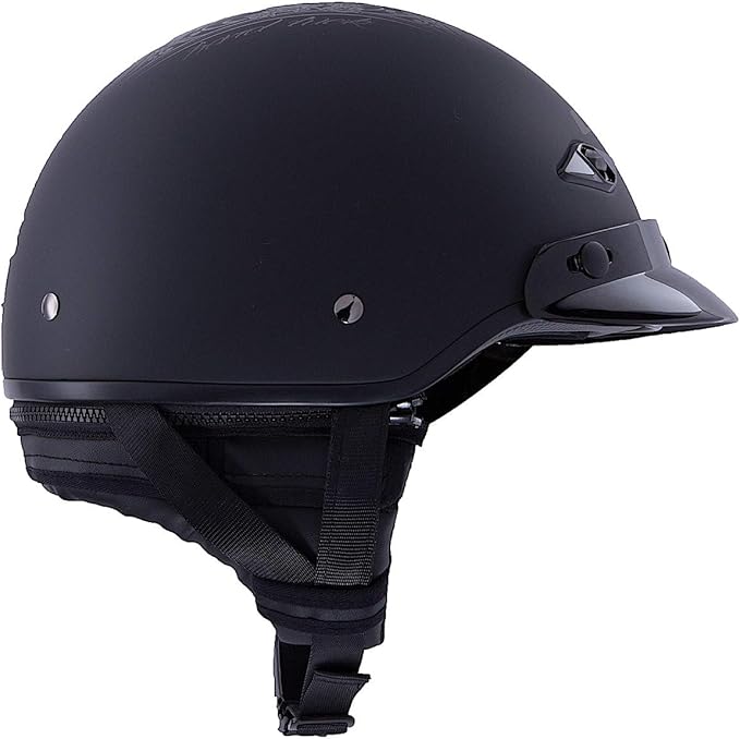 LS2 Bagger Motorcycle Half Helmet (Hard Luck)