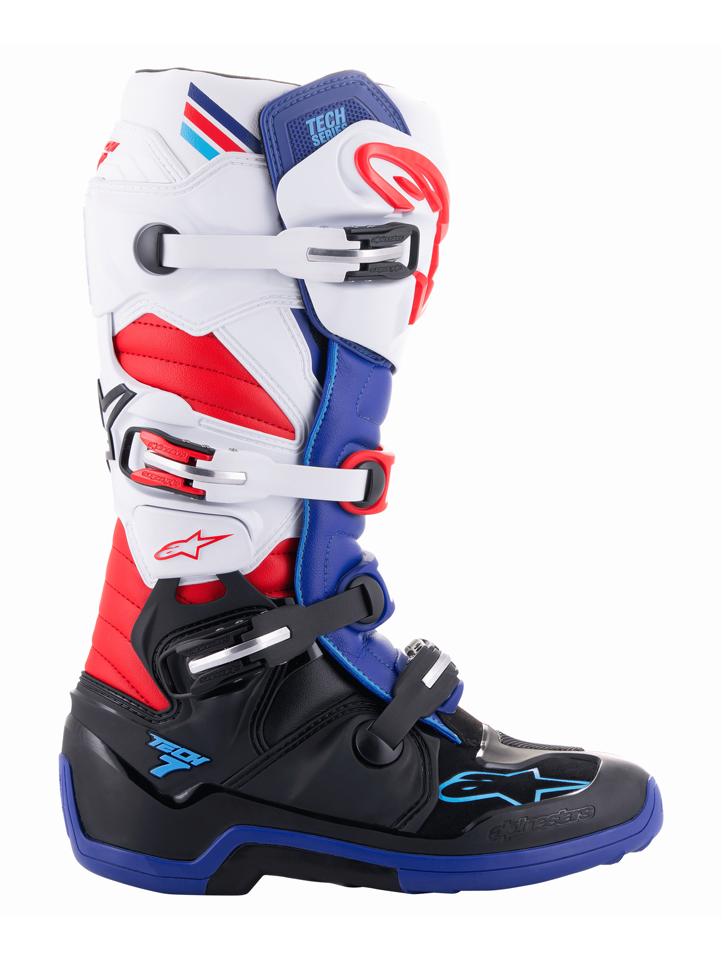 Alpinestars Tech 7 Boots (Black / Dark Blue / Red / White)