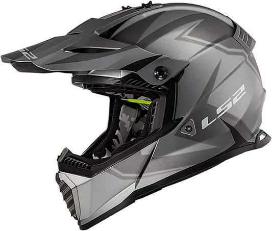 LS2 Gate Youth TwoFace Full Face Helmet (Matte Gray / Black)