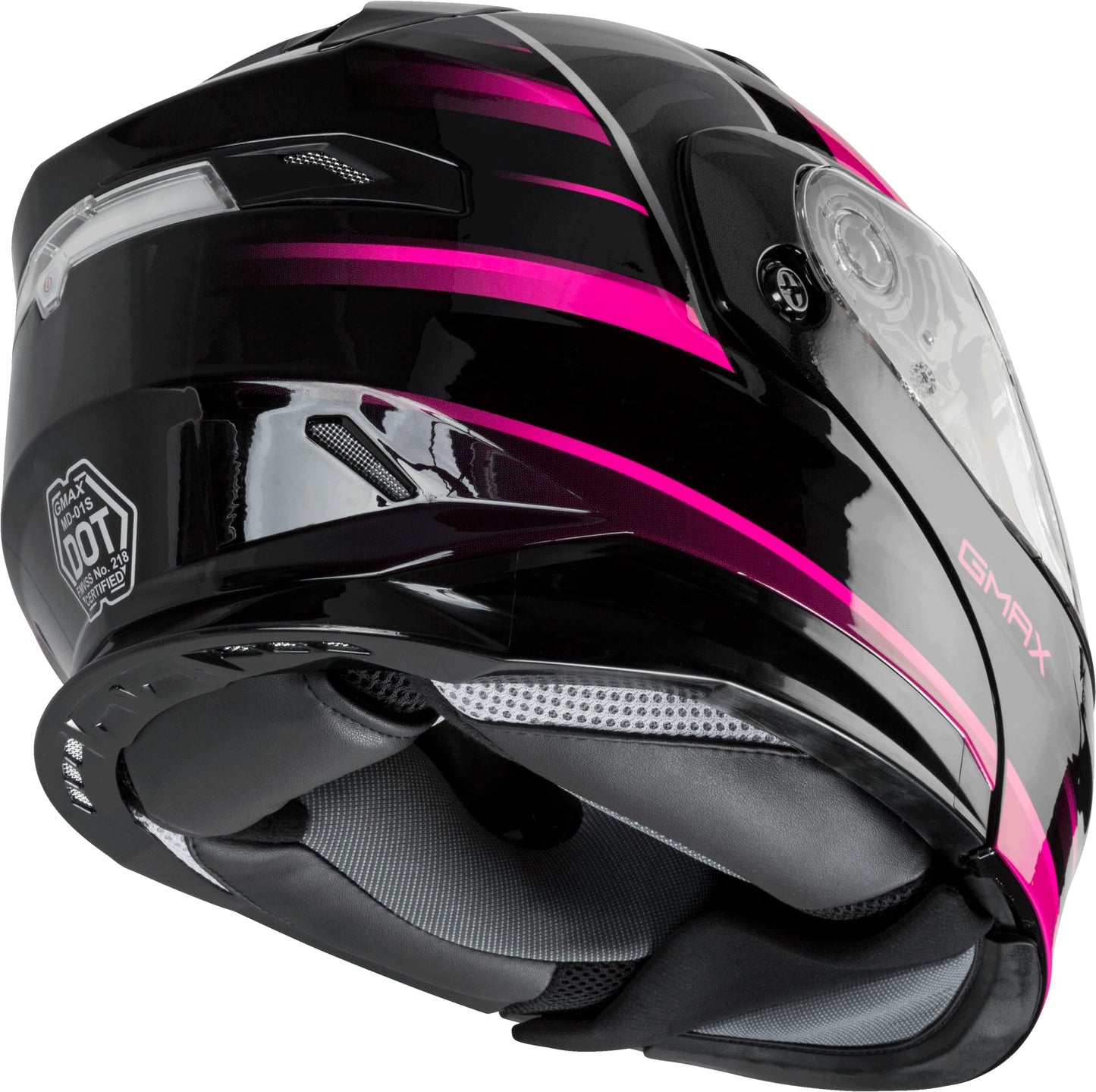 GMAX MD-01S Descendant Modular Snow Helmet (Black/Pink/White) - XS