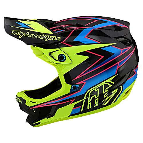 Troy Lee Designs D4 Carbon Full Face Mountain Bike Helmet (Black/Flo Yellow)