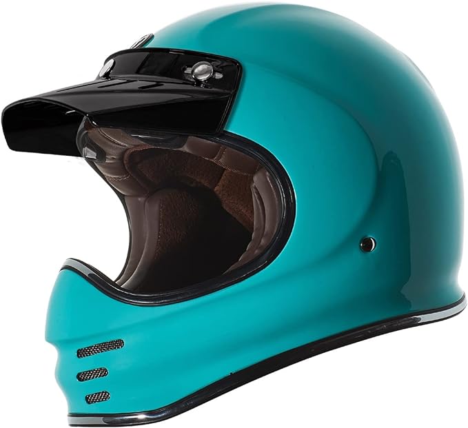 TORC T3 Retro Motorcycle Helmet (Gloss Robin Egg Blue)