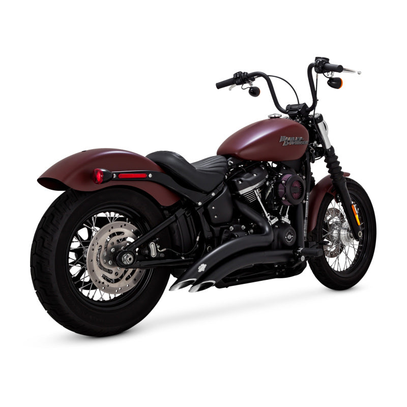 Vance & Hines vah46377 HD Softail 18-22 St Bob Br 2-2 Black PCX Full System Exhaust