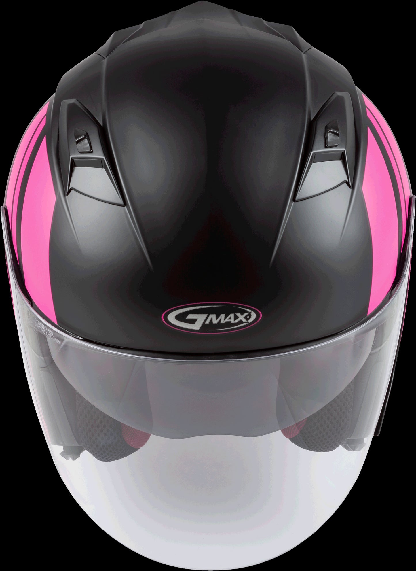 GMAX OF-77 Reform Open-Face Helmet (Matte Black/Pink/Silver) - Small