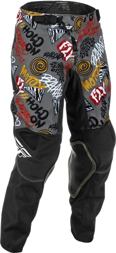 FLY Racing Youth Kinetic Rebel Pants (Black/Grey) Youth 18