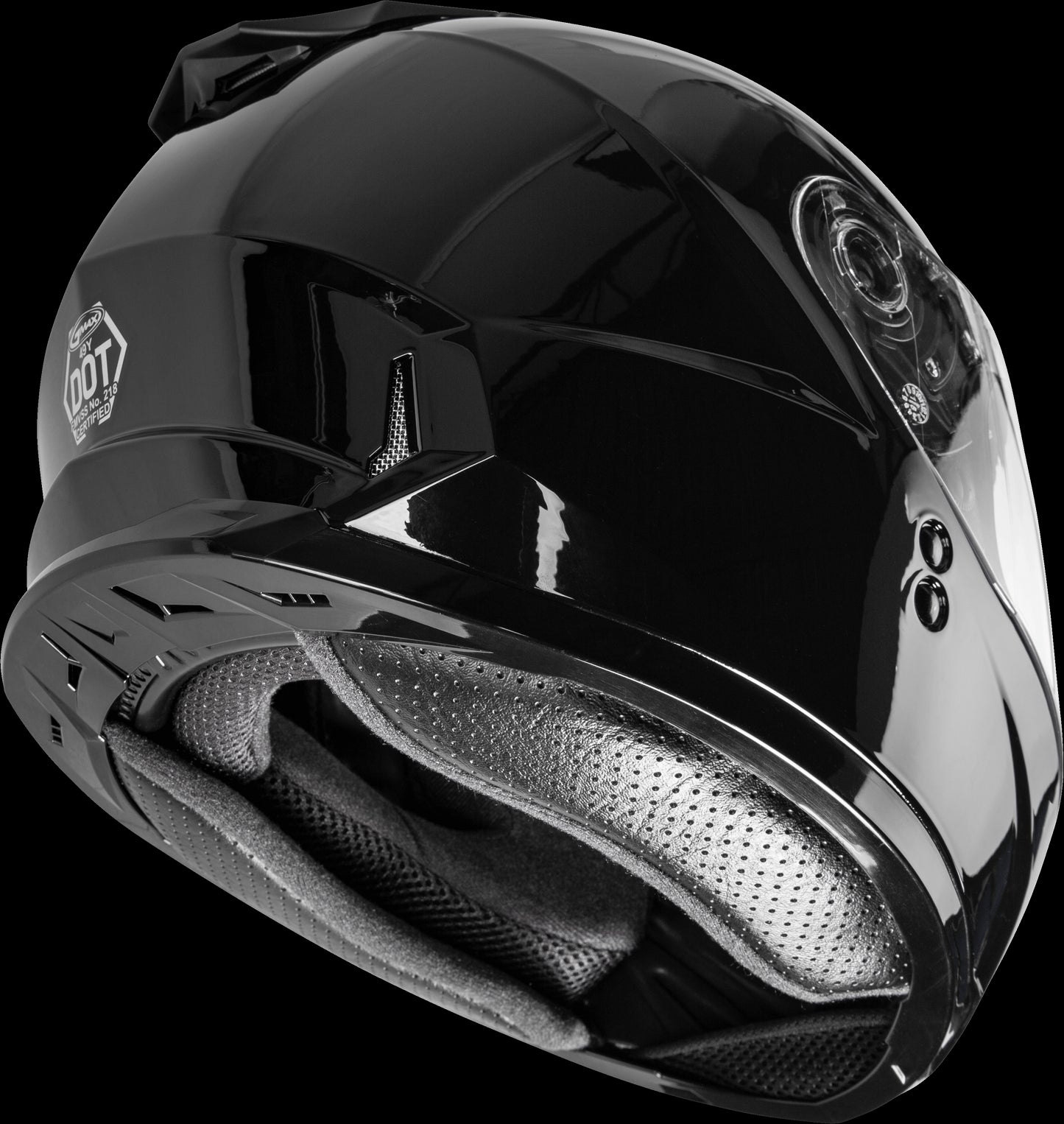 GMAX GM-49Y Youth Motorcycle Helmet (Black) - Youth Medium