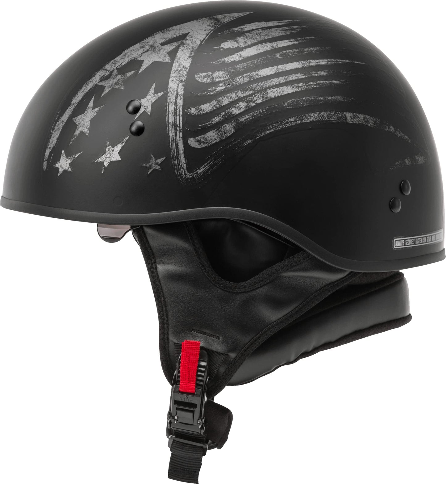 GMAX HH-65 Bravery Half Helmet (Matte Black/Gray) - XS