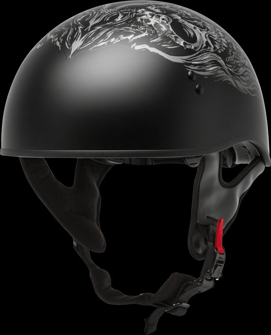 GMAX HH-65 Naked Half Helmet (Black/Silver)