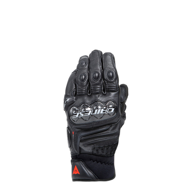 Dainese Carbon 4 Short Leather Gloves Black/Black - Small