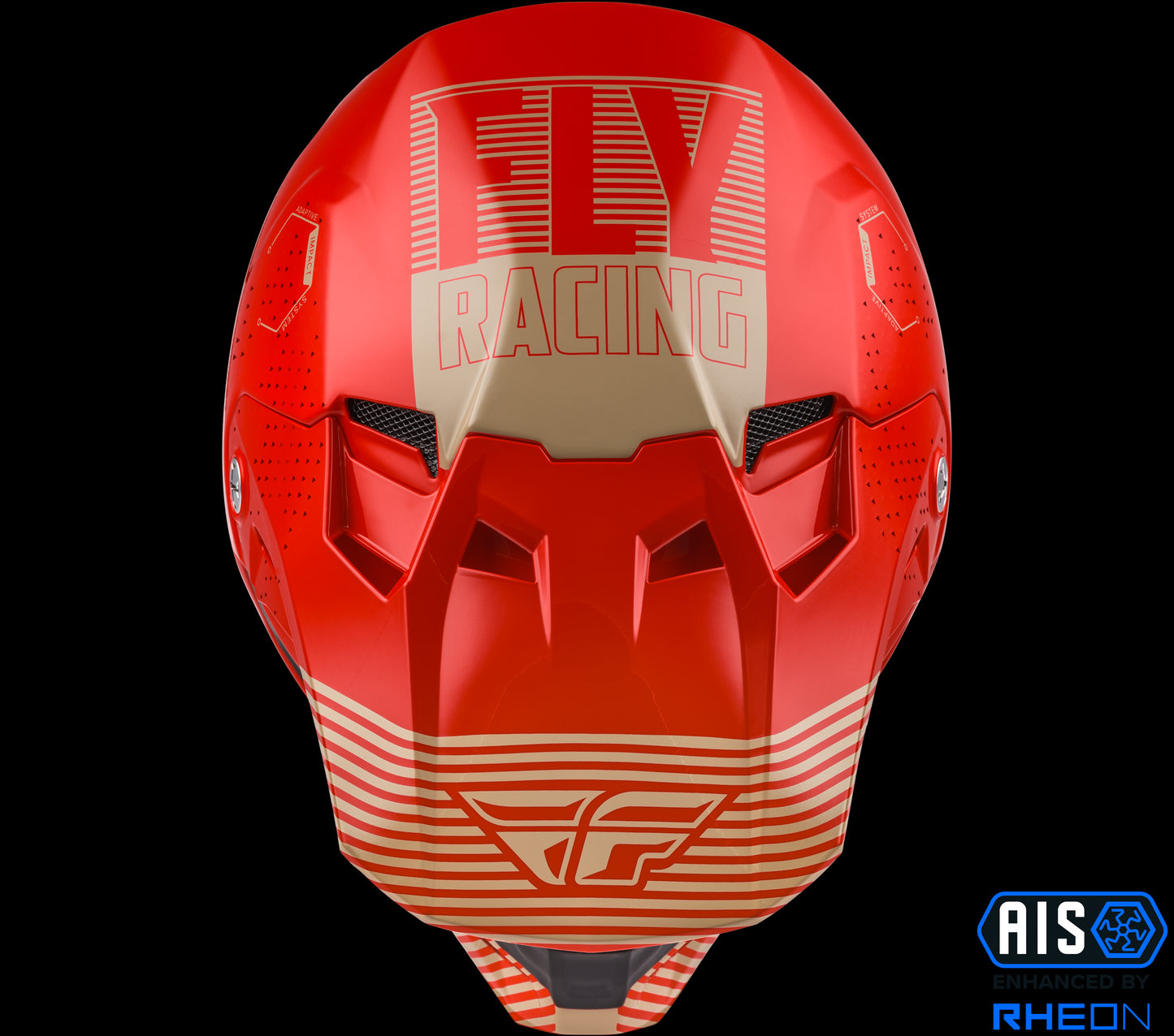 Fly Racing Formula CC Primary Helmet (Red / Khaki) - XS