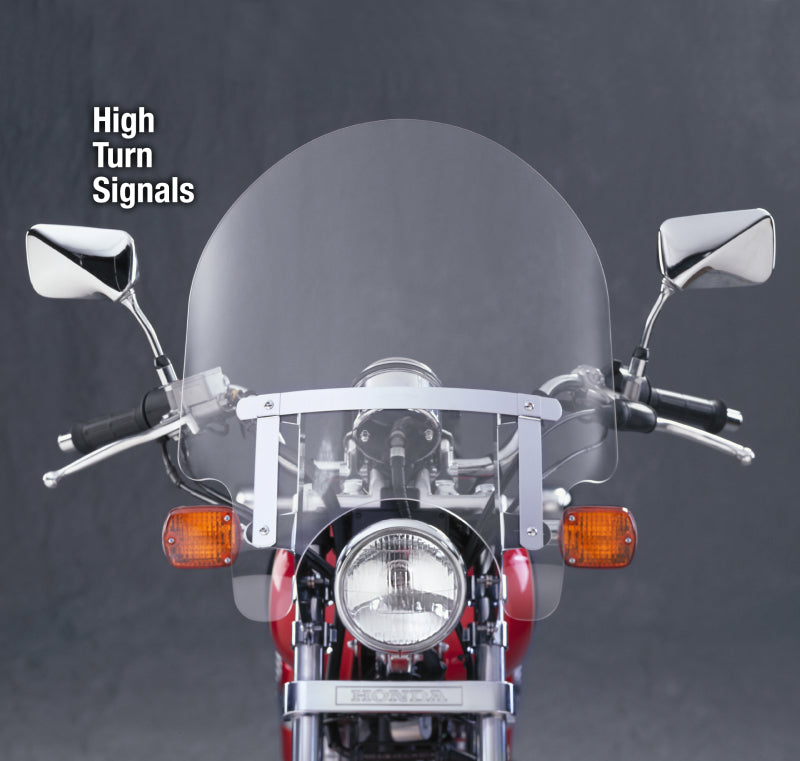 National Cycle 83-22 Harley XL/FXR/D/17-25 Hon/07+ Kaw Dakota 3 w/Low Turn Signals Windshield-Clr