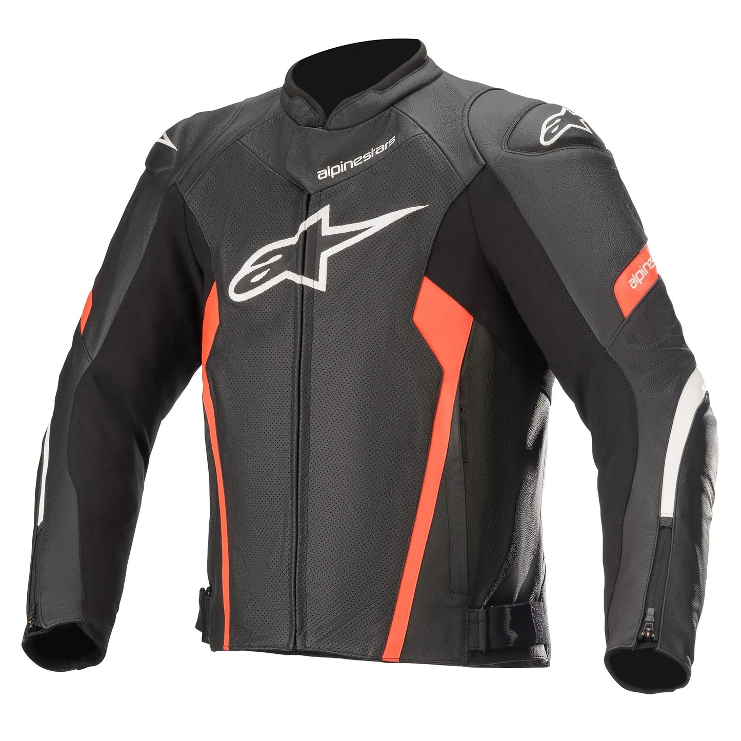 Alpinestars Faster V2 Airflow Motorcycle Jacket (Black/White/Red Fluo) Size 58