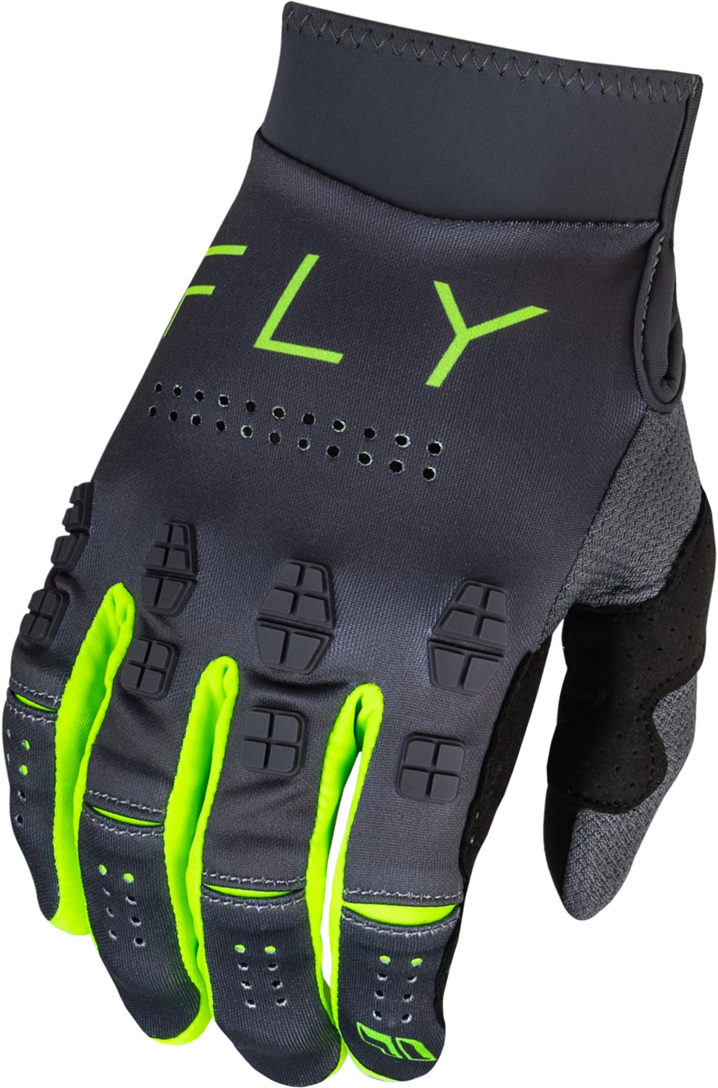 Fly Racing 2024 Adult Evolution DST Gloves (Charcoal/Neon Green) - Youth Large