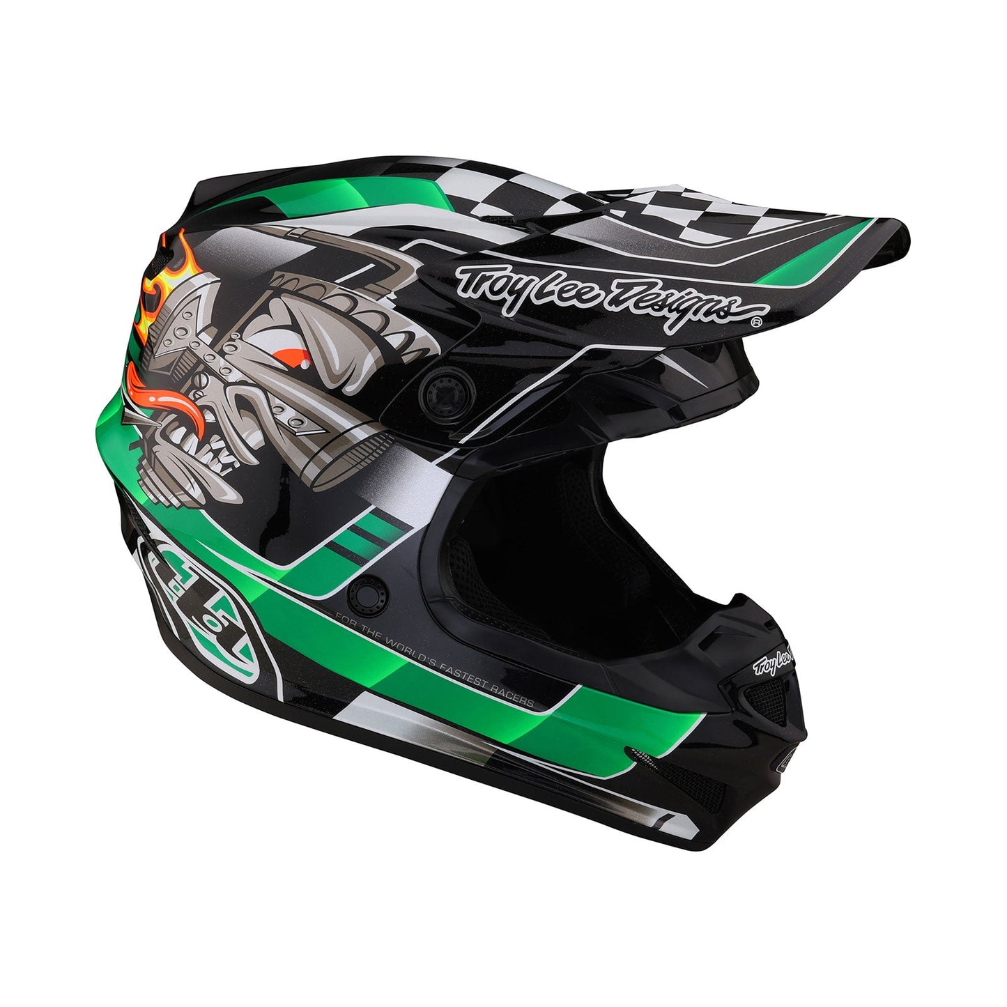 Troy Lee Designs SE4 Polyacrylite Helmet (Carb Green) - Large