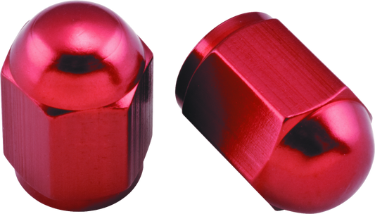 BikeMaster Valve Caps Aluminum (6 Pair) - Red