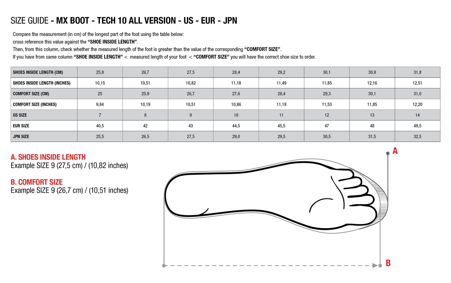 Alpinestars Tech 10 MX Boots (Red) - Size US 7