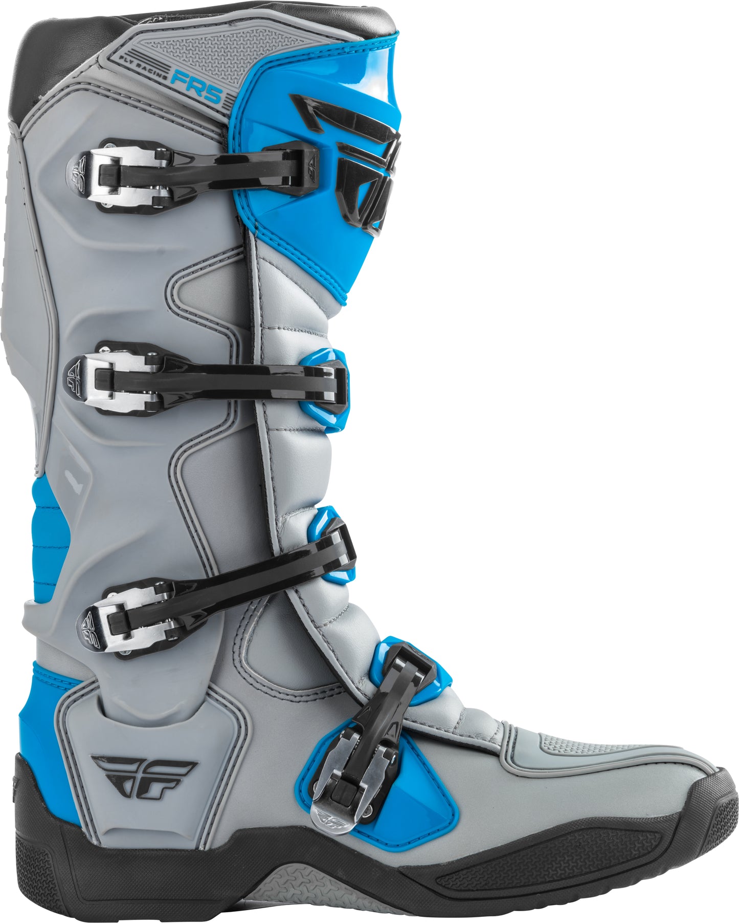 Fly Racing FR5 MX Boots (Grey/Blue) Size 8