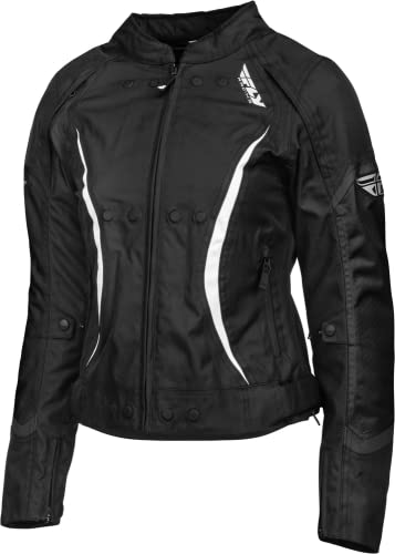 Fly Racing Women's Butane Motorcycle Jacket (Black/White)