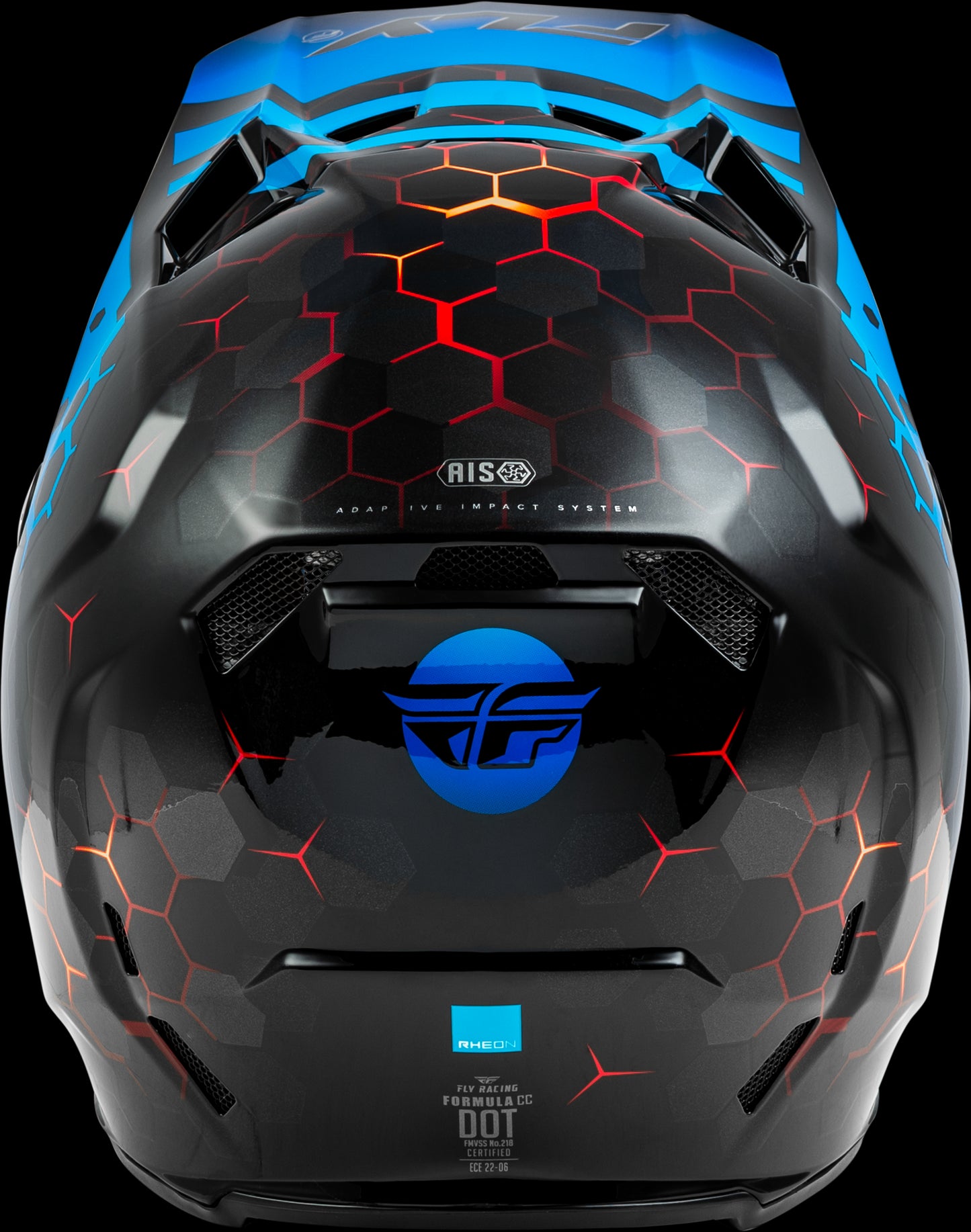 Fly Racing Youth Formula CC Tektonic Helmet (Black/Blue/Red) - Youth Large