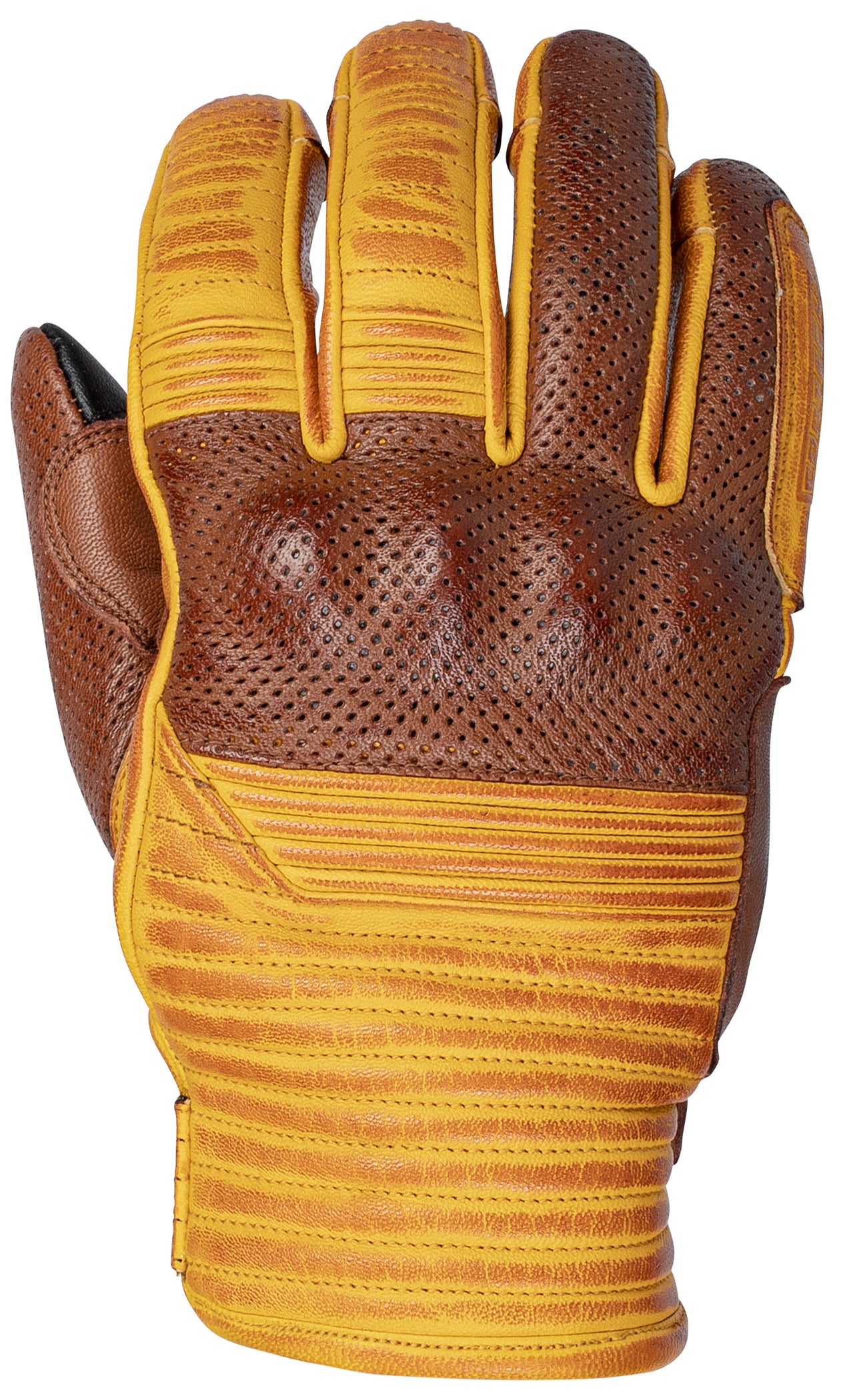 Cortech Bully Leather Motorcycle Gloves (Gold/Brown)