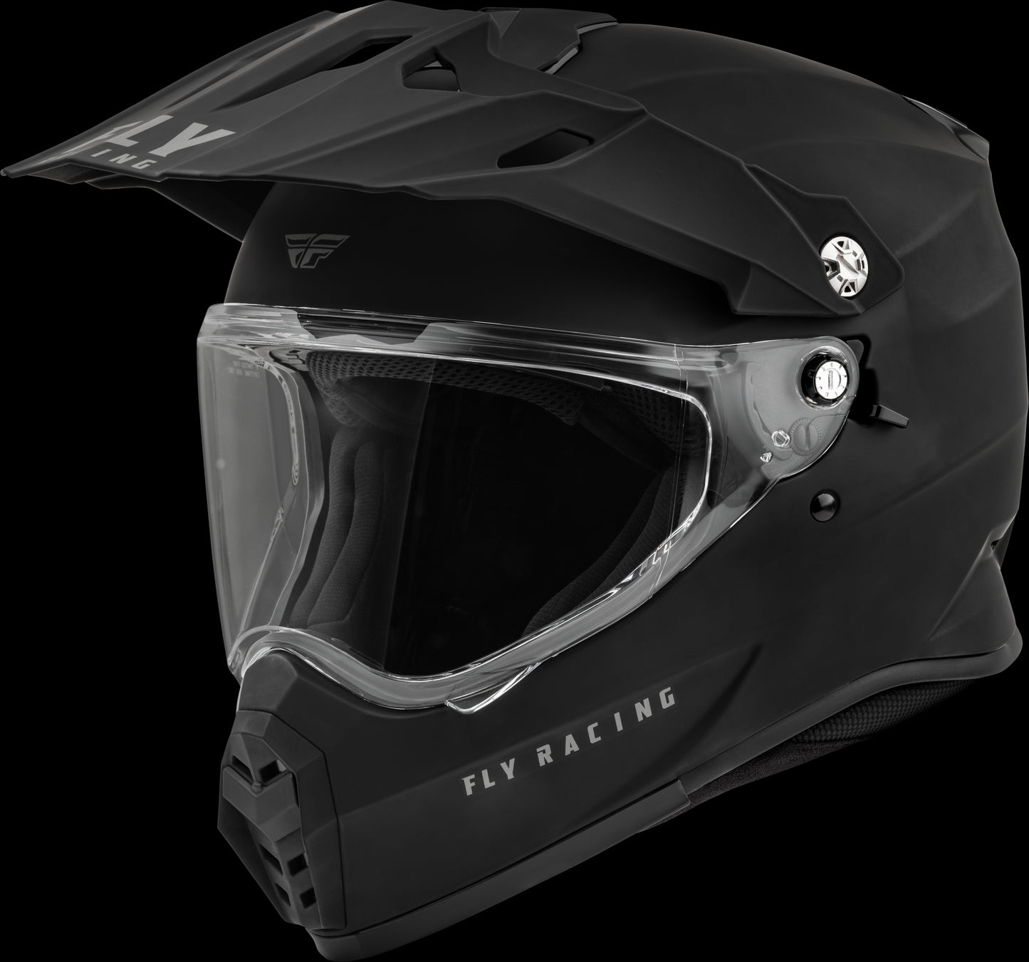 Fly Racing Trekker Solid Helmet (Matte Black)