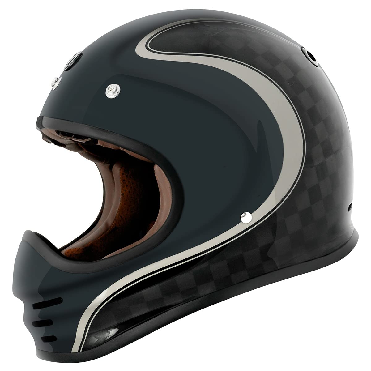 TORC T3 Retro Motorcycle Helmet (Gloss Grey Thruster)