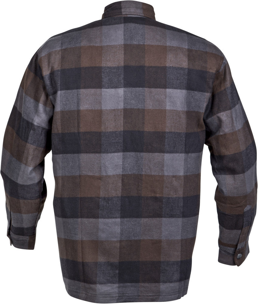 ScorpionEXO Covert Men's Motorcycle Flannel (Black/Brown/Grey) - Small