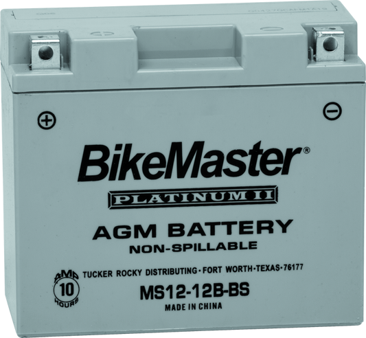 BikeMaster AGM Battery - MS12-12B-BS