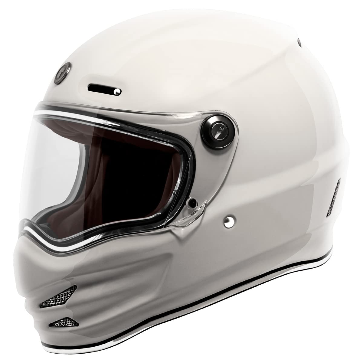 TORC T9 Retro Motorcycle Helmet (Gloss White)