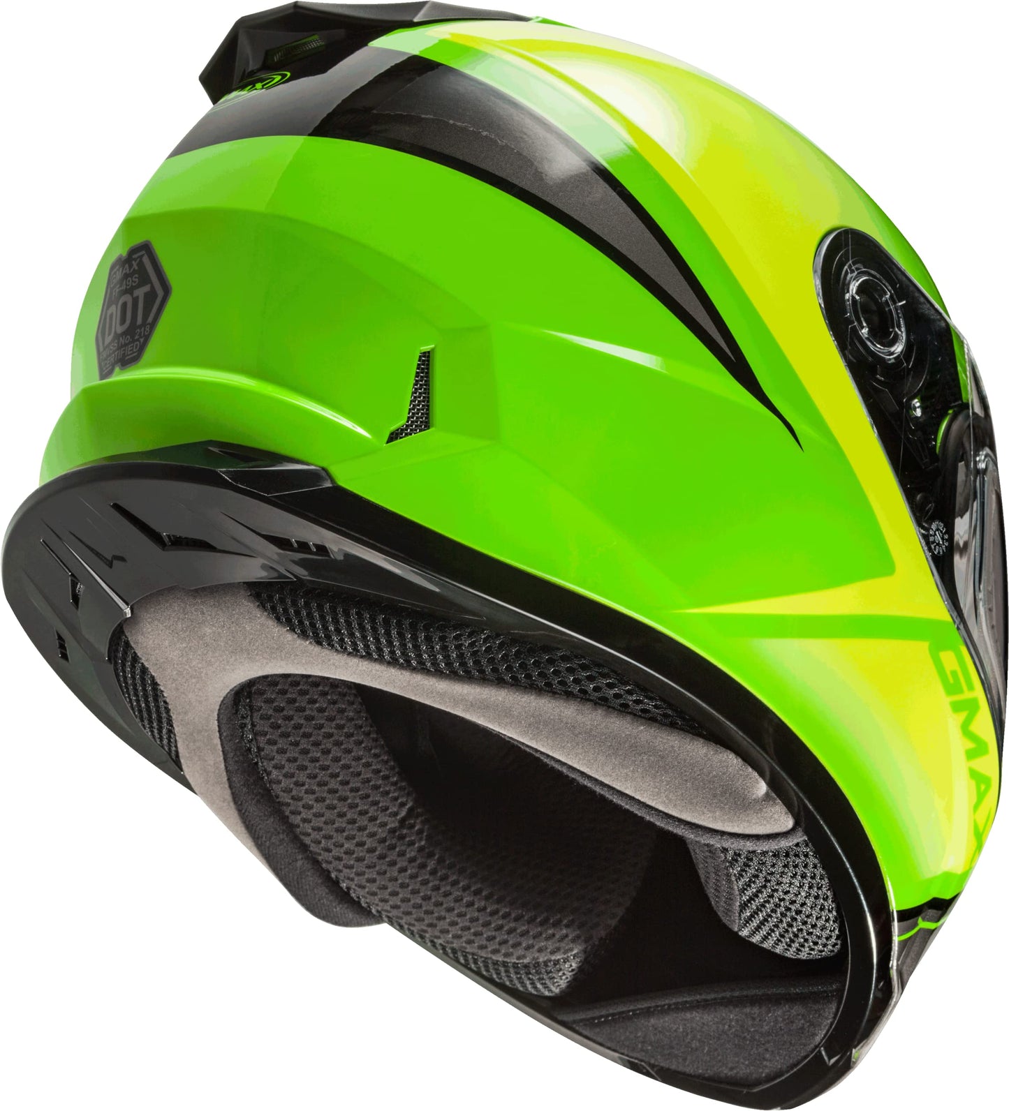 GMAX FF-49S Hail Snow Helmet (Neon Green/Hi-Vis/Black)