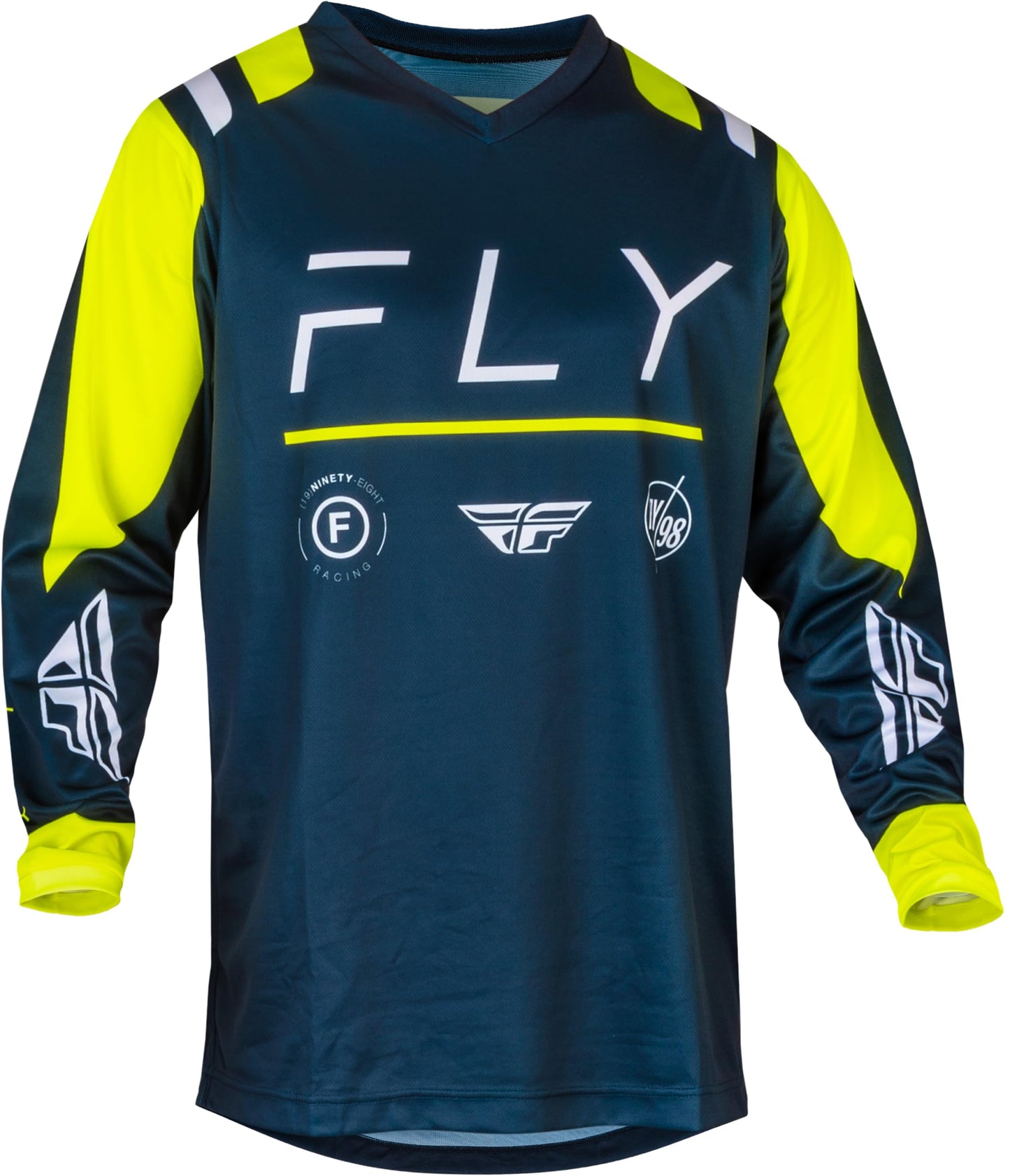 Fly Racing F-16 Jerey (Navy/Hi-Vis/White) - Medium